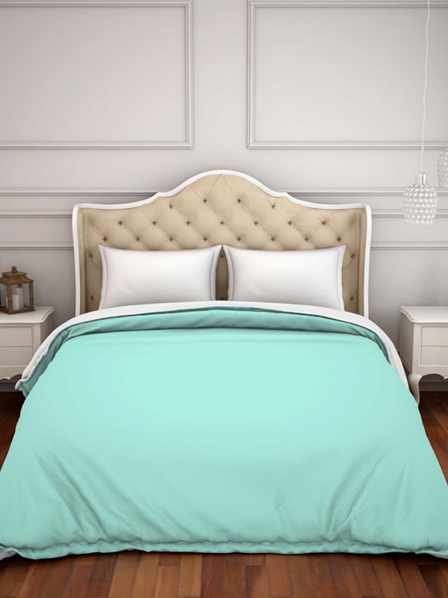 Spaces Hygro Blue Cotton 300 TC Duvet Cover - Set of 1