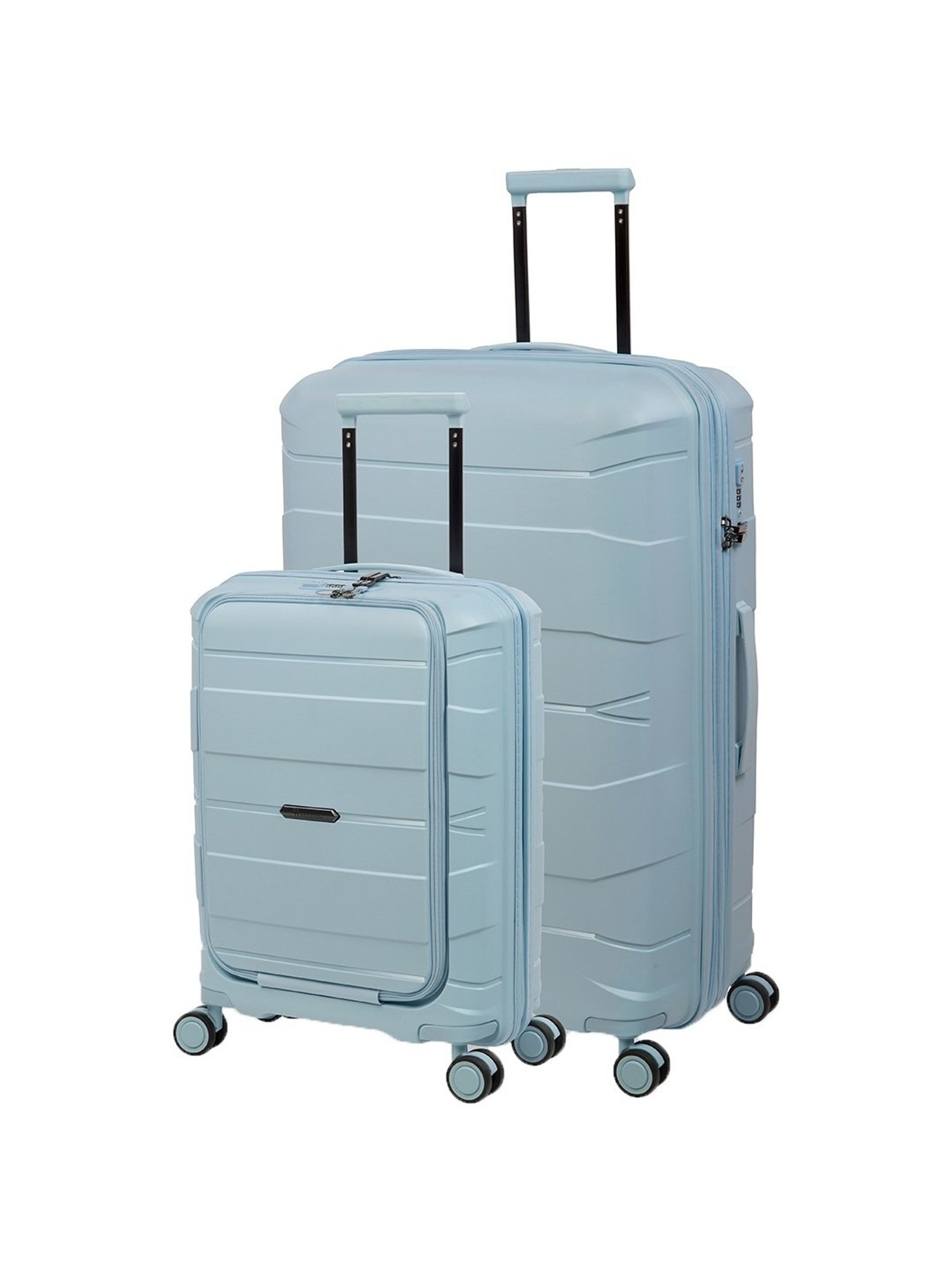 it luggage Momentous Blue Combo-28 & 20 inches Expandable Hardsided Luggage Trolley with TSA Lock
