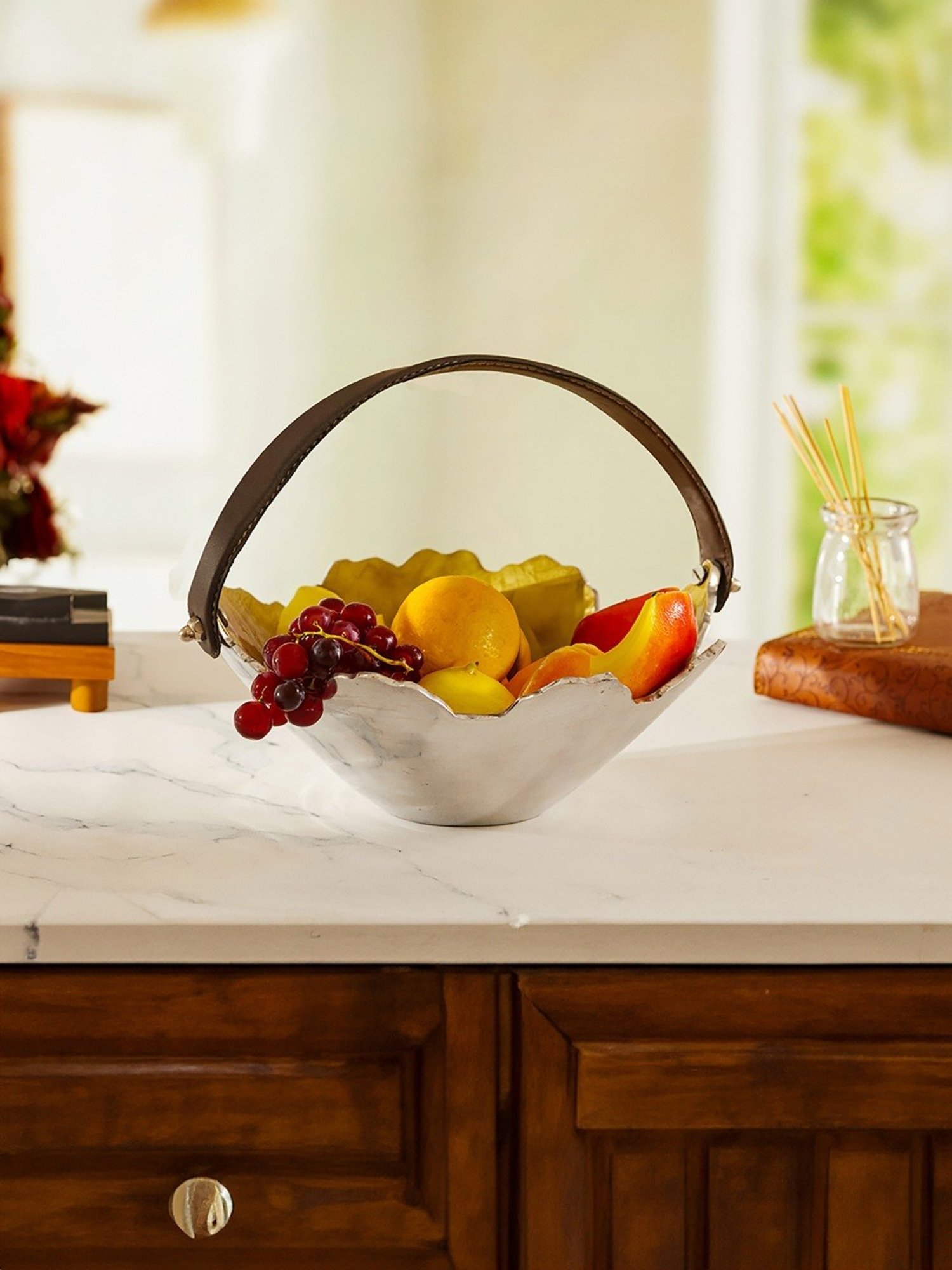Trovea's Eden Harvest Gold Aluminium Fruit Bowl