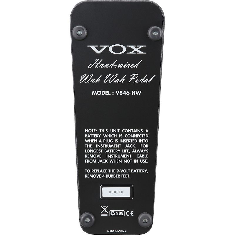 Vox V846HW Hand-Wired Wah Wah Guitar Effects Pedal