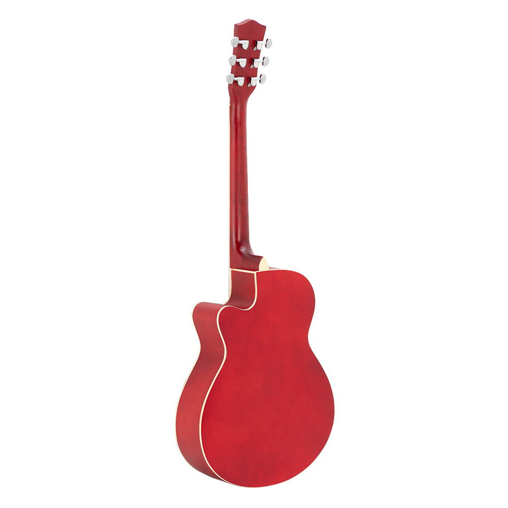 Glarry GT501 40" Practice Beginner Spruce Folk Acoustic Guitar Red
