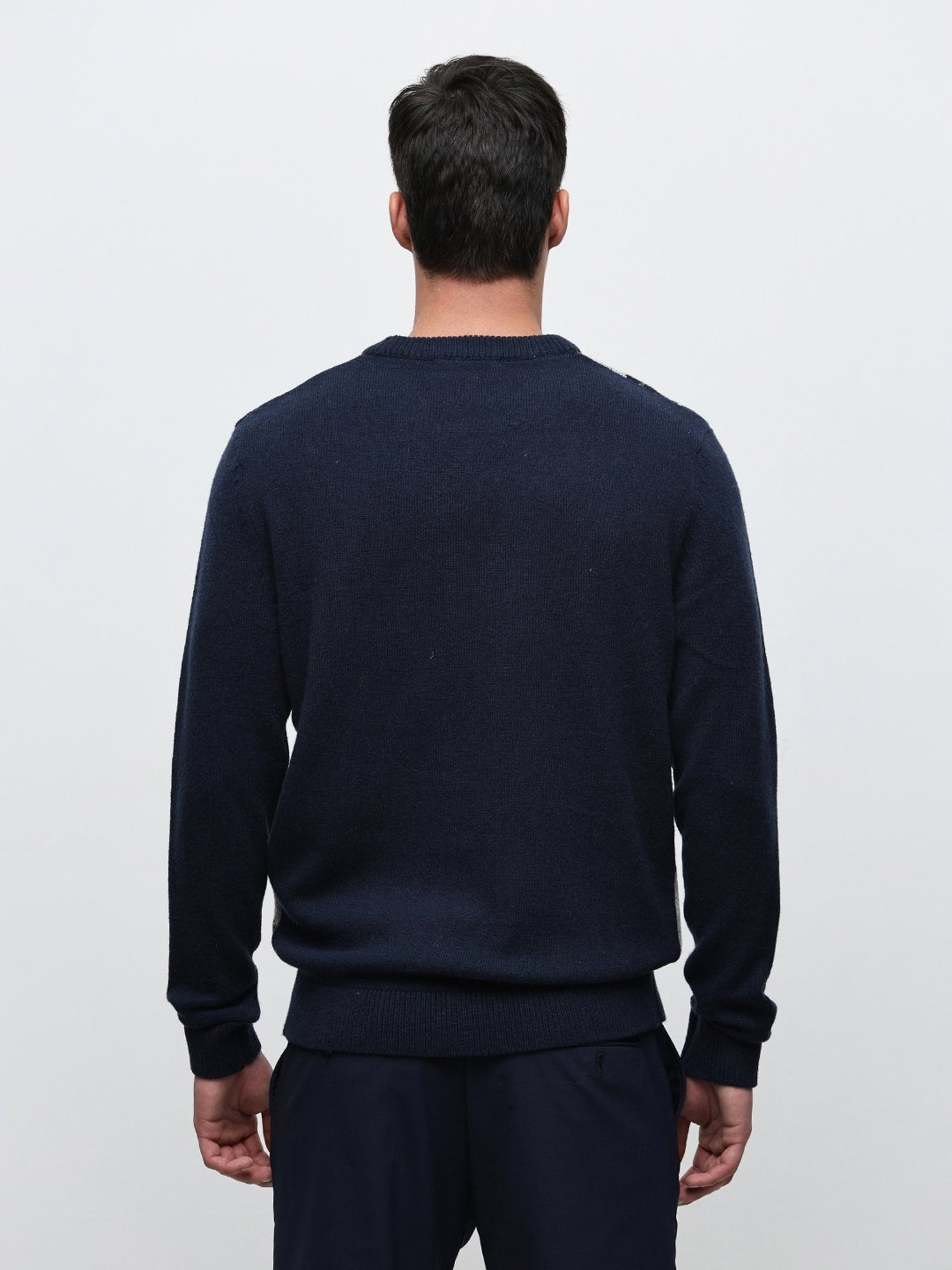 SELECTED HOMME Blue Regular Fit Argyle Sweater