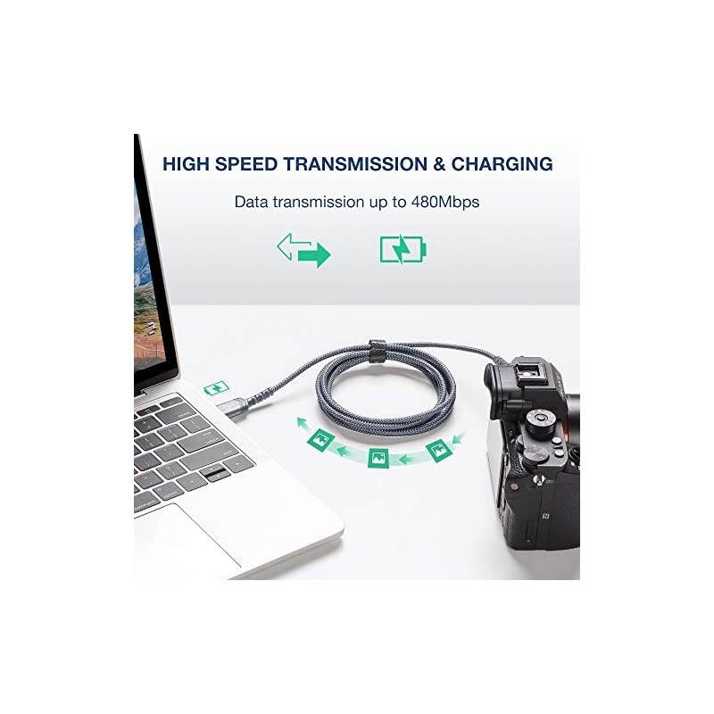 Mini USB Cable[2-Pack 3.3ft+6.6ft],  USB 2.0 A to Mini B Cable Charging Cord Compatible with Ti-84 Plus CE Graphing Calculators, PS3 Controller, GoPro, Digital Camera, GPS Receiver, Dash Cam