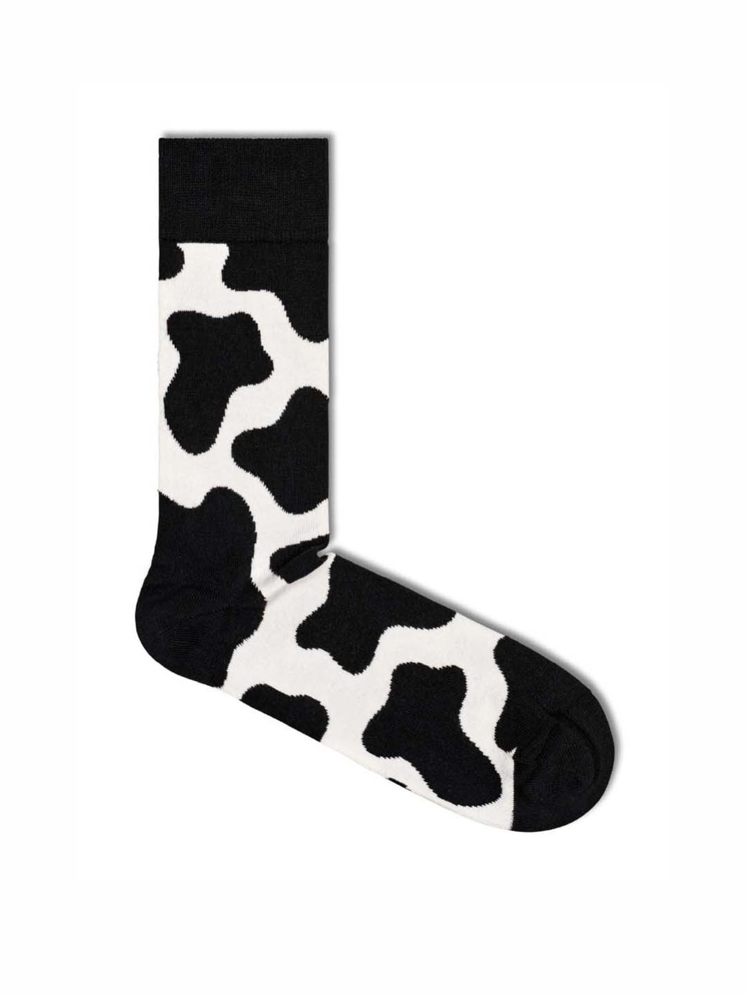 Happy Socks Cow Black & White Cotton Printed Socks (41-46)