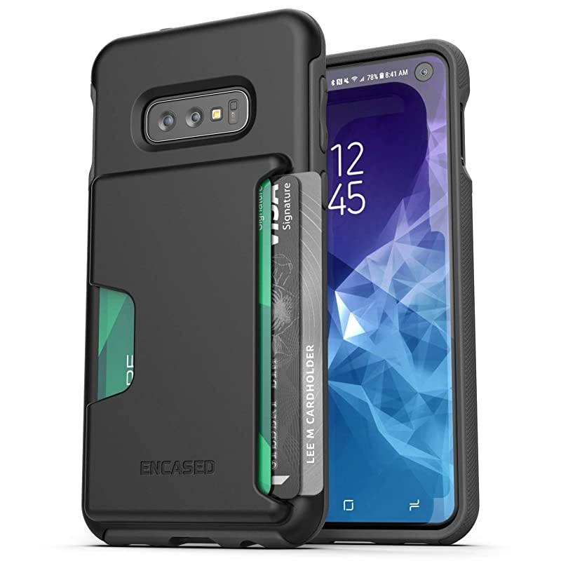 Galaxy S10e Wallet Case (Phantom) Ultra Durable Cover with Card Holder Slot (4 Credit Card Capacity) Purple