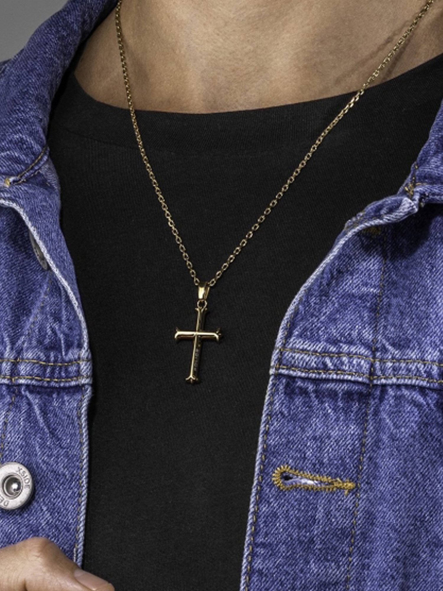 Police Gold-Plated Fleshy Shiny Chain Bracelet for Men