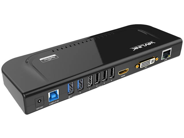 Wavlink USB 3.0 Universal Dual Display Docking Station Support HDMI & DVI / VGA with 6 USB Ports,Gigabit Ethernet and Audio Jack ,Display Link Certified Super Speed Dock for Laptop, Ultrabook and PCs