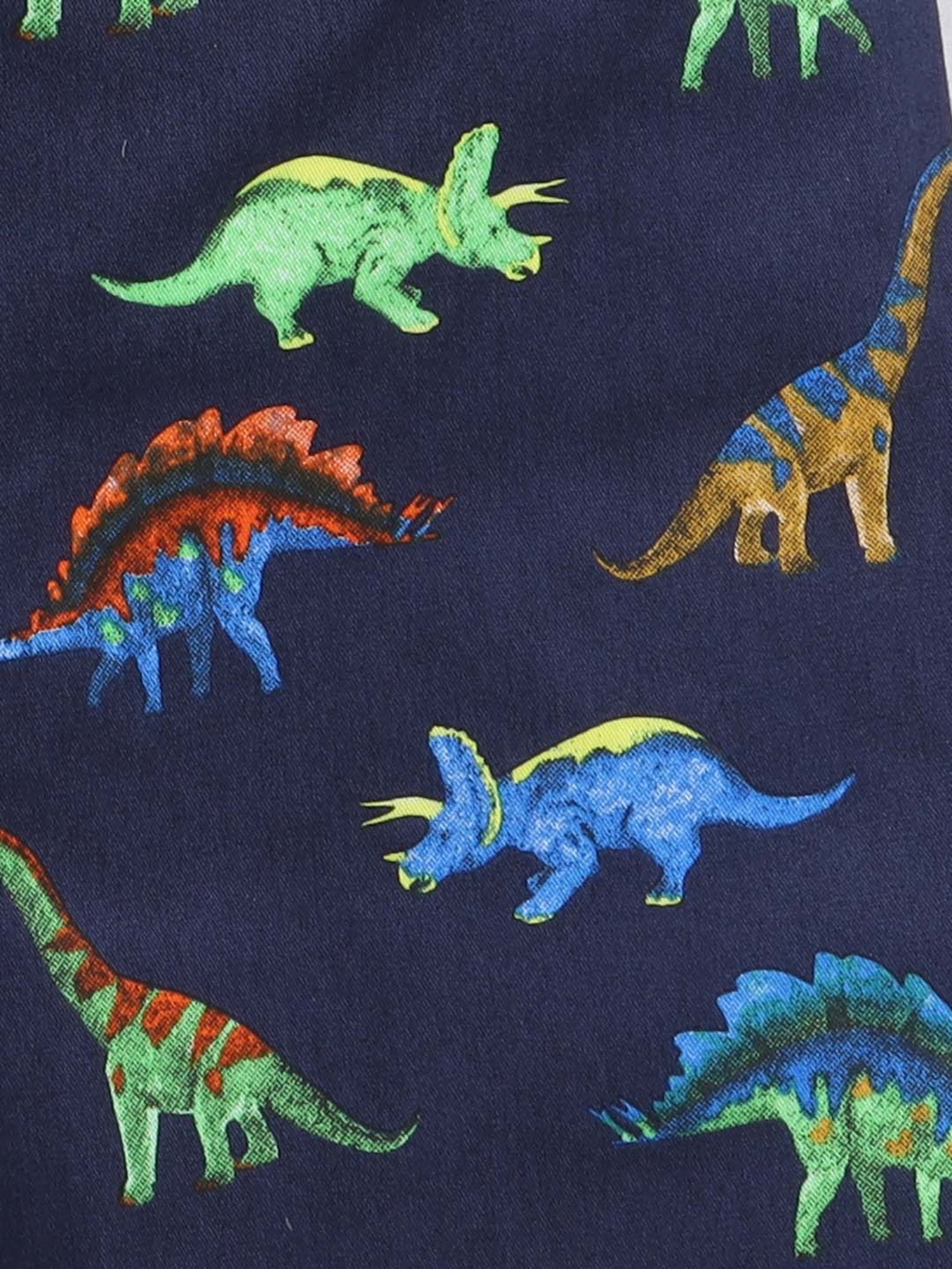 The Magic Wand Boys Navy Cotton Printed Full Sleeves Shirt Set