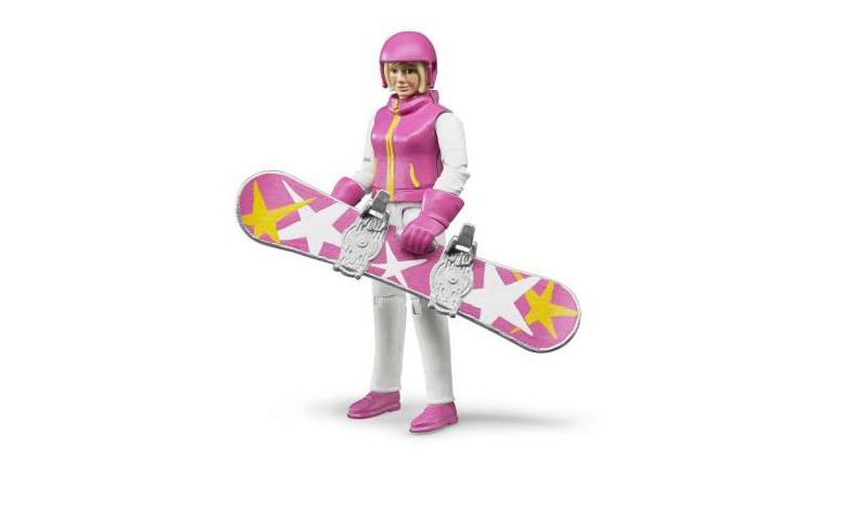 Bruder bWorld Snowboarder Woman with Accessories