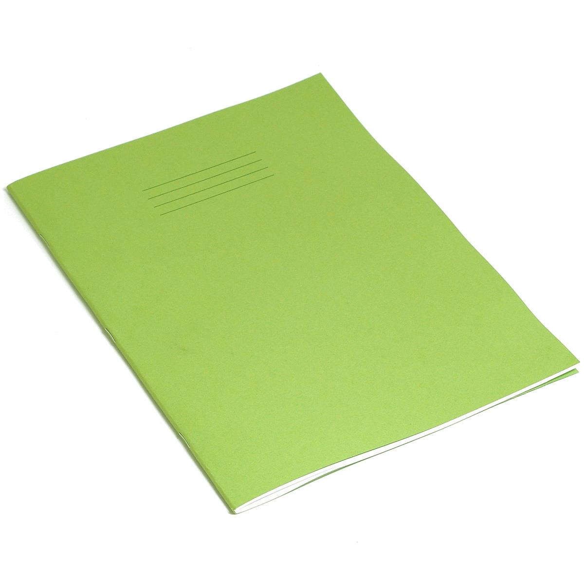 Rhino Exercise Book, A4, 64 page,  Pages - half blank half with 15mm ruled lines, Light Green Cover  (Pack of 10)