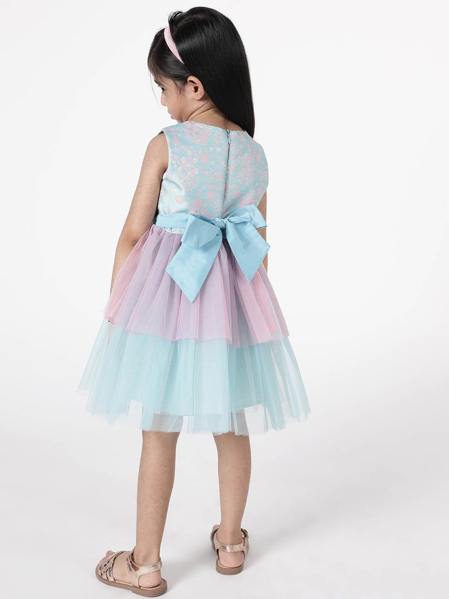 A Little Fable Blue Embellished Dress