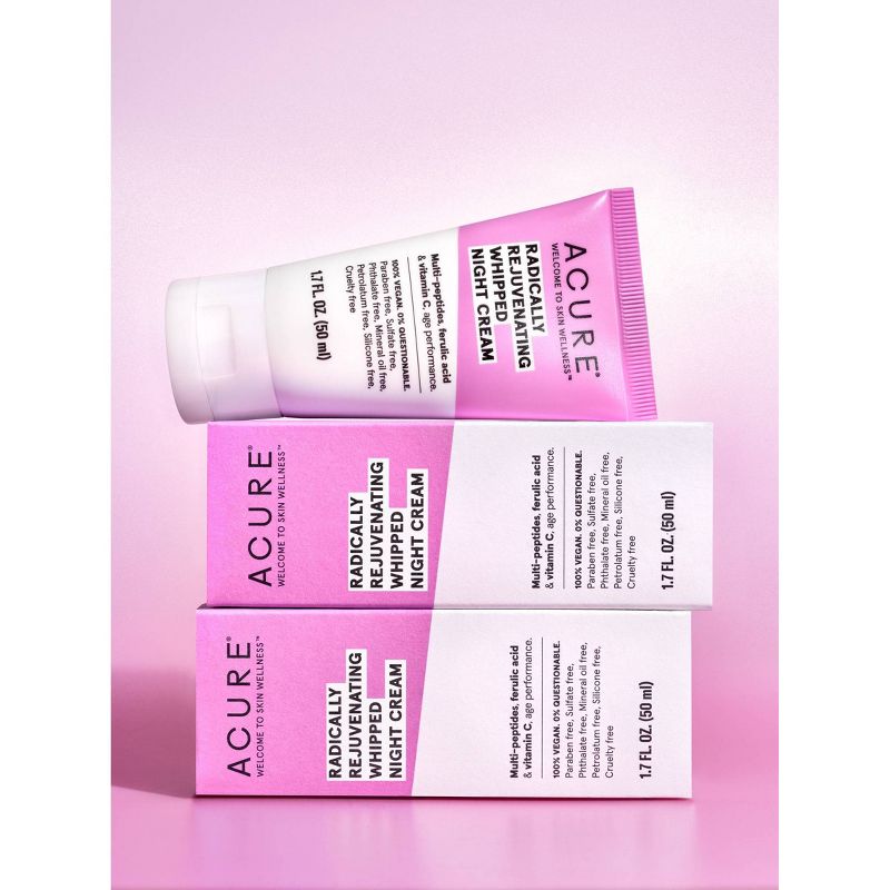 Acure Radically Rejuvenating Whipped Night Cream Facial Moisturizers - 1.7 fl oz