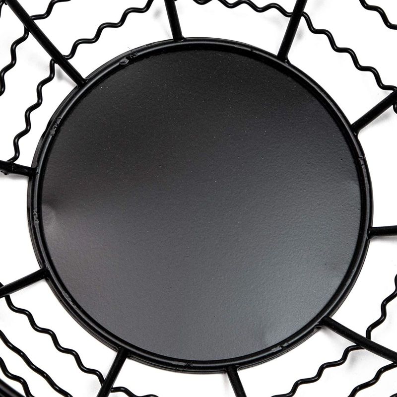 Juvale Wire Egg Basket, Farmhouse Kitchen Organizer (Black, 8.2 x 8.2 x 4.9 In)