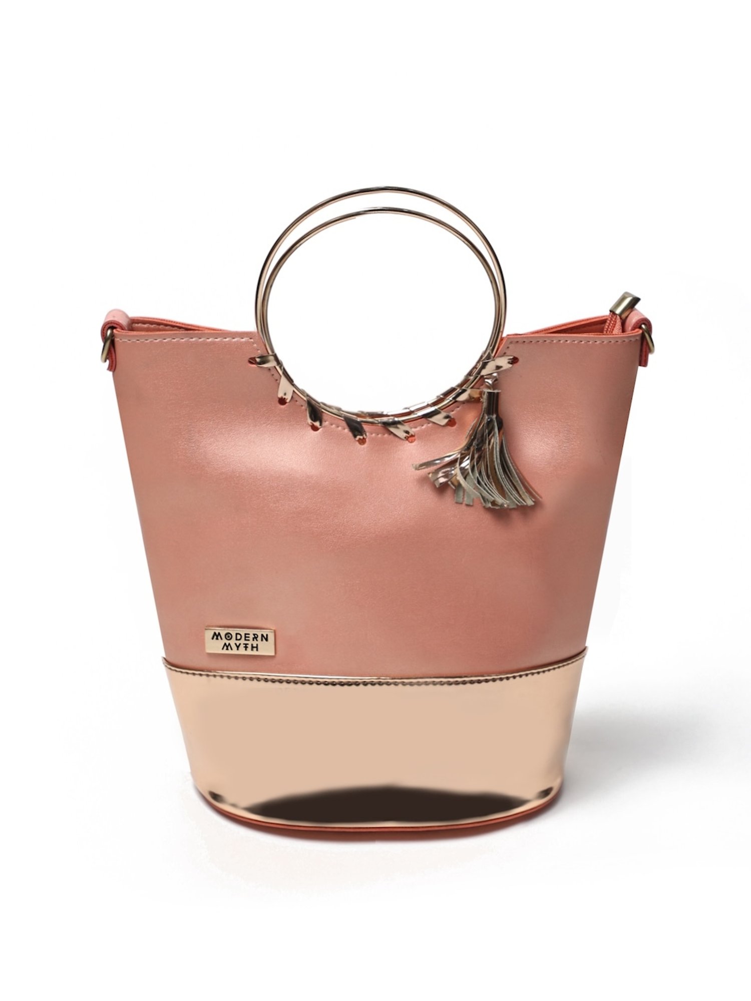 Modern Myth Spotlight Peach Medium Bucket Handbag