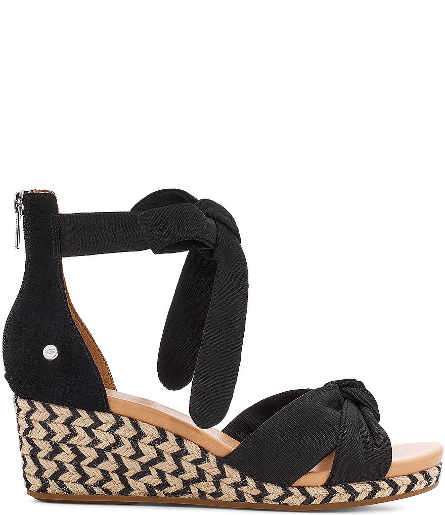 UGG&reg; Yarrow Canvas Suede Espadrille Wedges