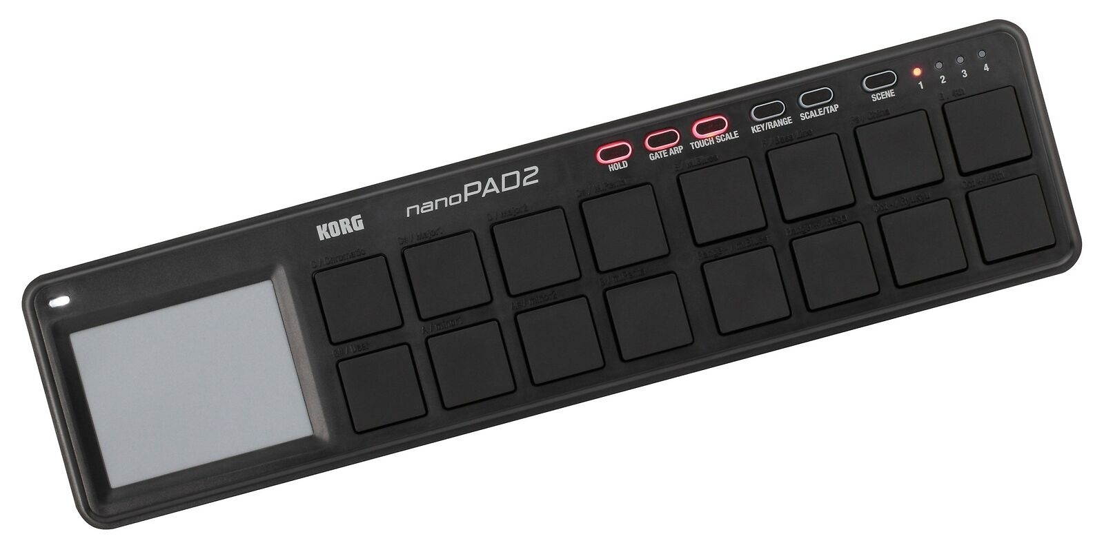 Korg nanoPAD2 Slim-Line USB MIDI Pads - Black Slim-Line USB Drum Pad Controller