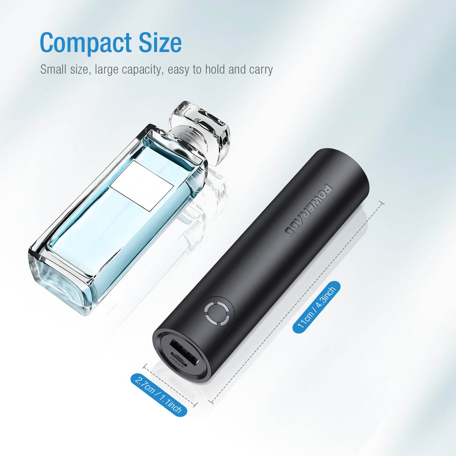 Poweradd Power Bank EnergyCell 5000 High-Speed Charging Portable Charger 5000mAh Slim External Battery with 2.4A Output, for iPhone XS, Samsung S9 Cell Phone, Pink