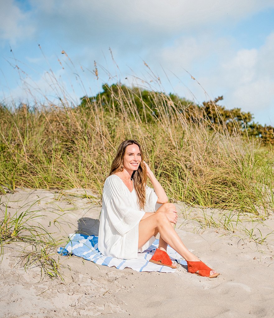 Born Iwa Criss Cross Banded Suede Sandals