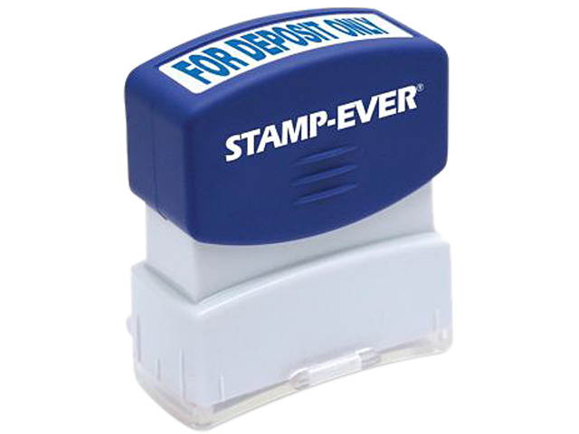 U.S. Stamp & Sign USS5955 Stamp- Pre-Inked- in.For Deposit Onlyin.- .56in.x1-1.06in. Imp- BE