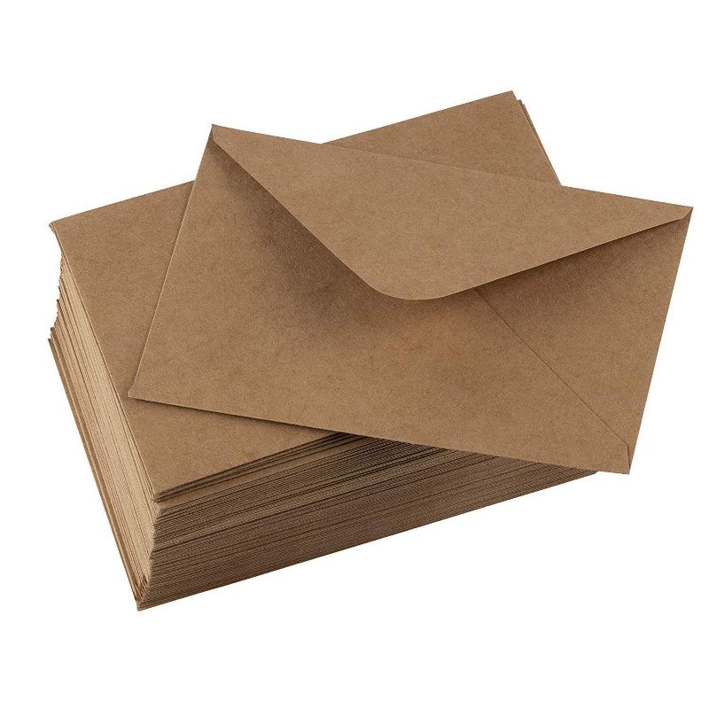 Sustainable Greetings 200-Pack A4 Kraft Envelopes for 4"x6" Cards Invitations Photos Announcements