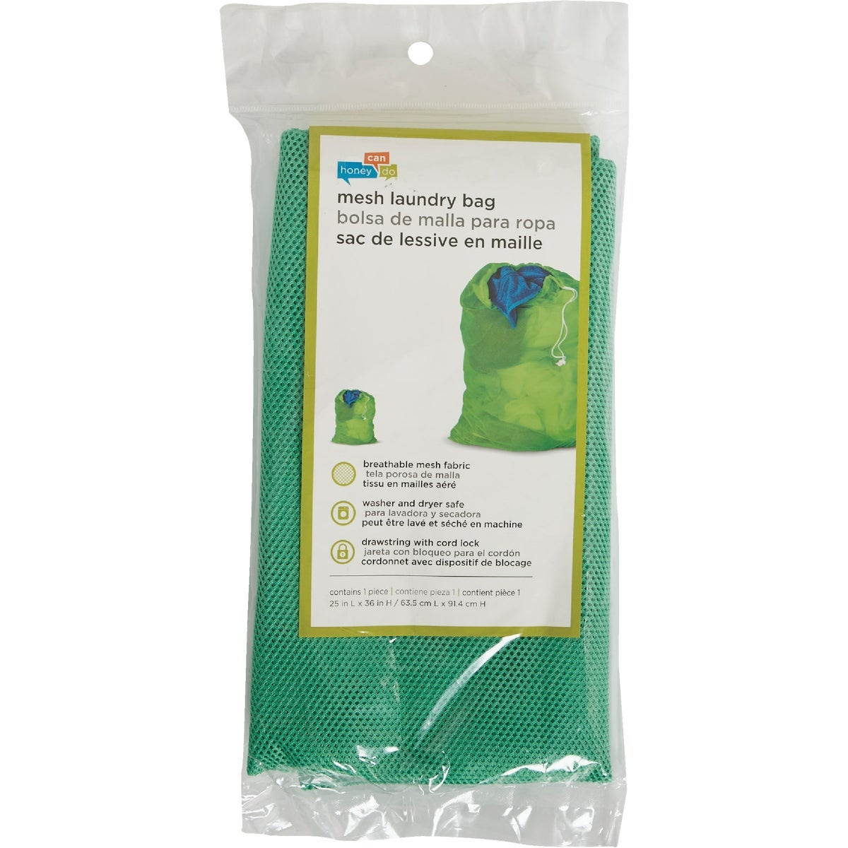 Honey Can Do Lm Grn Mesh Laundry Bag LBG-01163 Unit: EACH