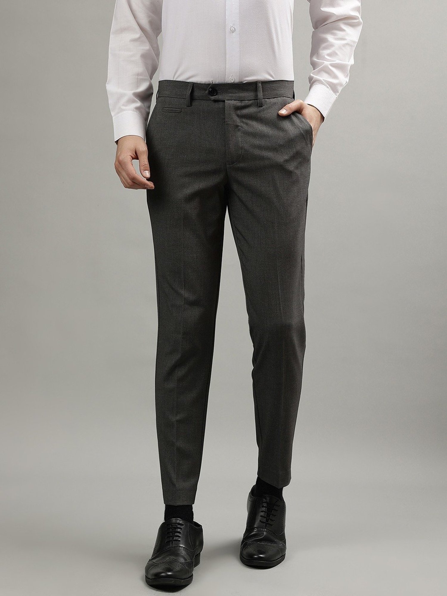 Lindbergh Grey Slim Fit Trousers