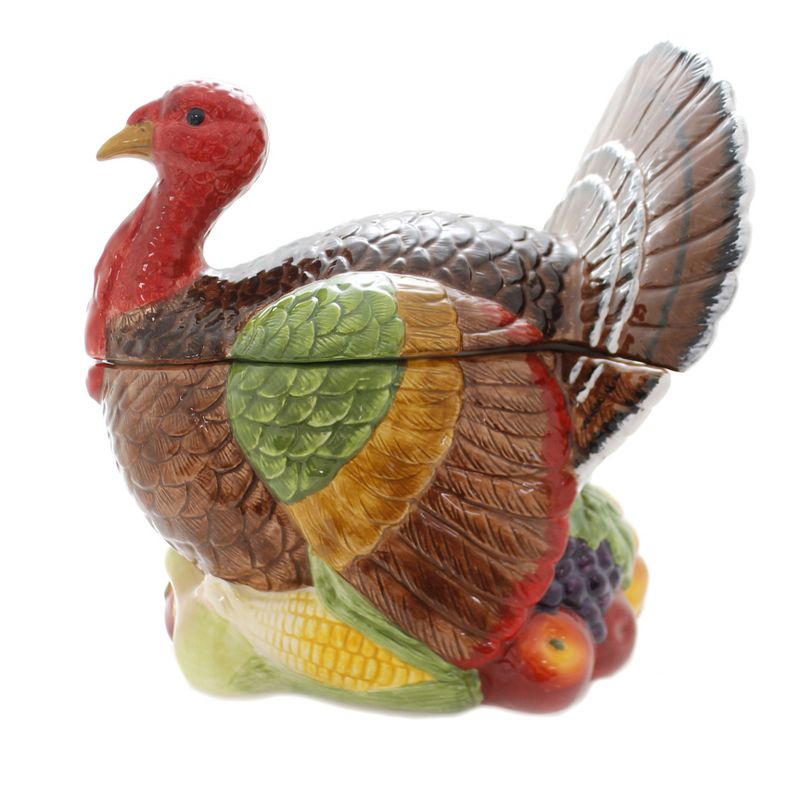 Tabletop 10.5" Turkey Cookie Jar Thanksgiving Cosmos Gifts Corp.  -  Food Storage Containers