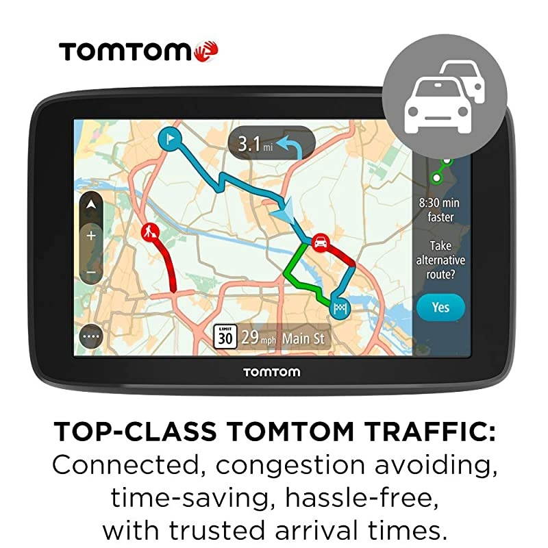 Go Comfort 6 with WiFi 6 inch Display Lifetime Traffic and Maps Smart Routing Destination Prediction and Road Trips