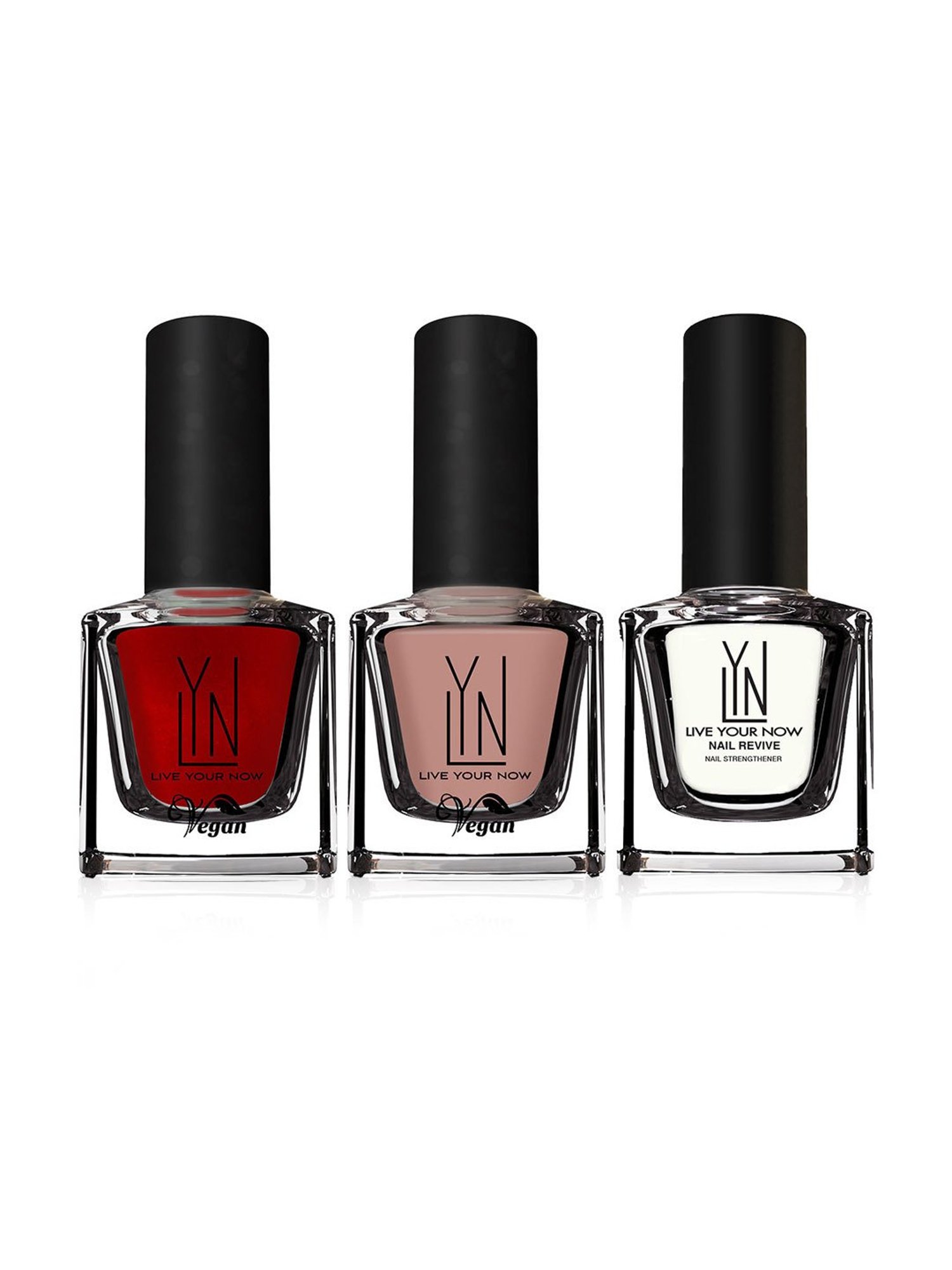 LYN Nail Polish Red-Dy To Wed, Track N Field & Nail Revive Combo - Pack of 3