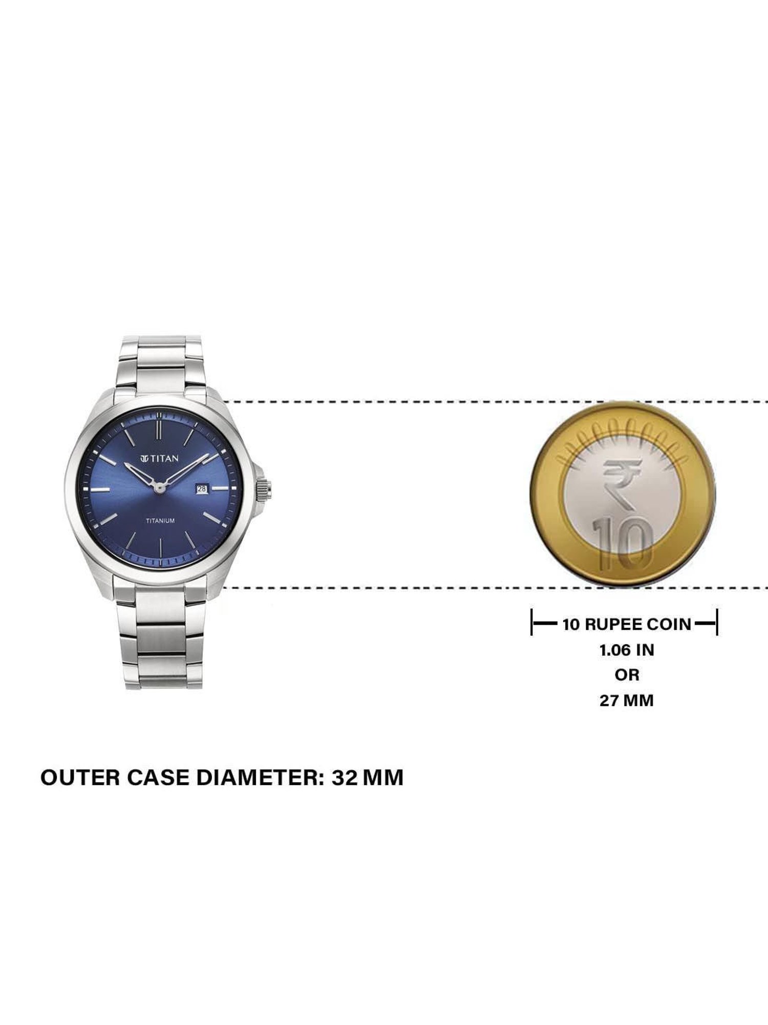 Titan 90177TM01 Titanium Analog Watch for Men