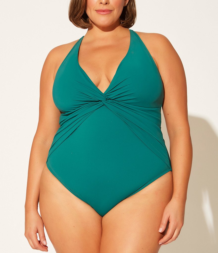 Magicsuit Plus Size Yvonne Control Fit One Piece Swimdress