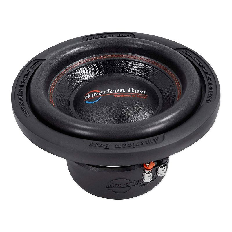 American Bass XR 12 D4 12 Inch Dual 4 Ohm Voice Coil 2400 Watt Maximum Power Subwoofer Speaker with 200 Ounce Magnet and Stitched Rubber Surround