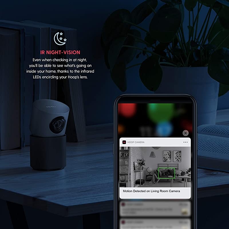 Wireless HD Indoor PanTilt Security Camera with 5Day Free Cloud Recording Smart Mobile App Night Vision Motion Sound Detection 2Way Audio 24 50GHz Works with Alexa Google Home