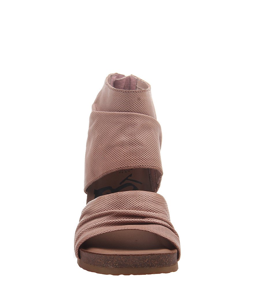 OTBT Patchouli Perforated Leather Block Heel Sandals