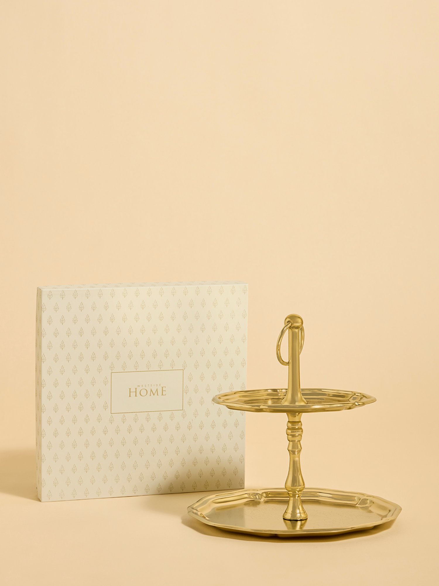 Westside Home Gold Two-Tier Cake Stand- Festive Season Gift