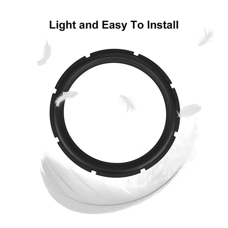 Perforated Rubber Speaker Foam Edge Subwoofer Surround Foam Replacement Parts for Speaker Repair or DIY Black