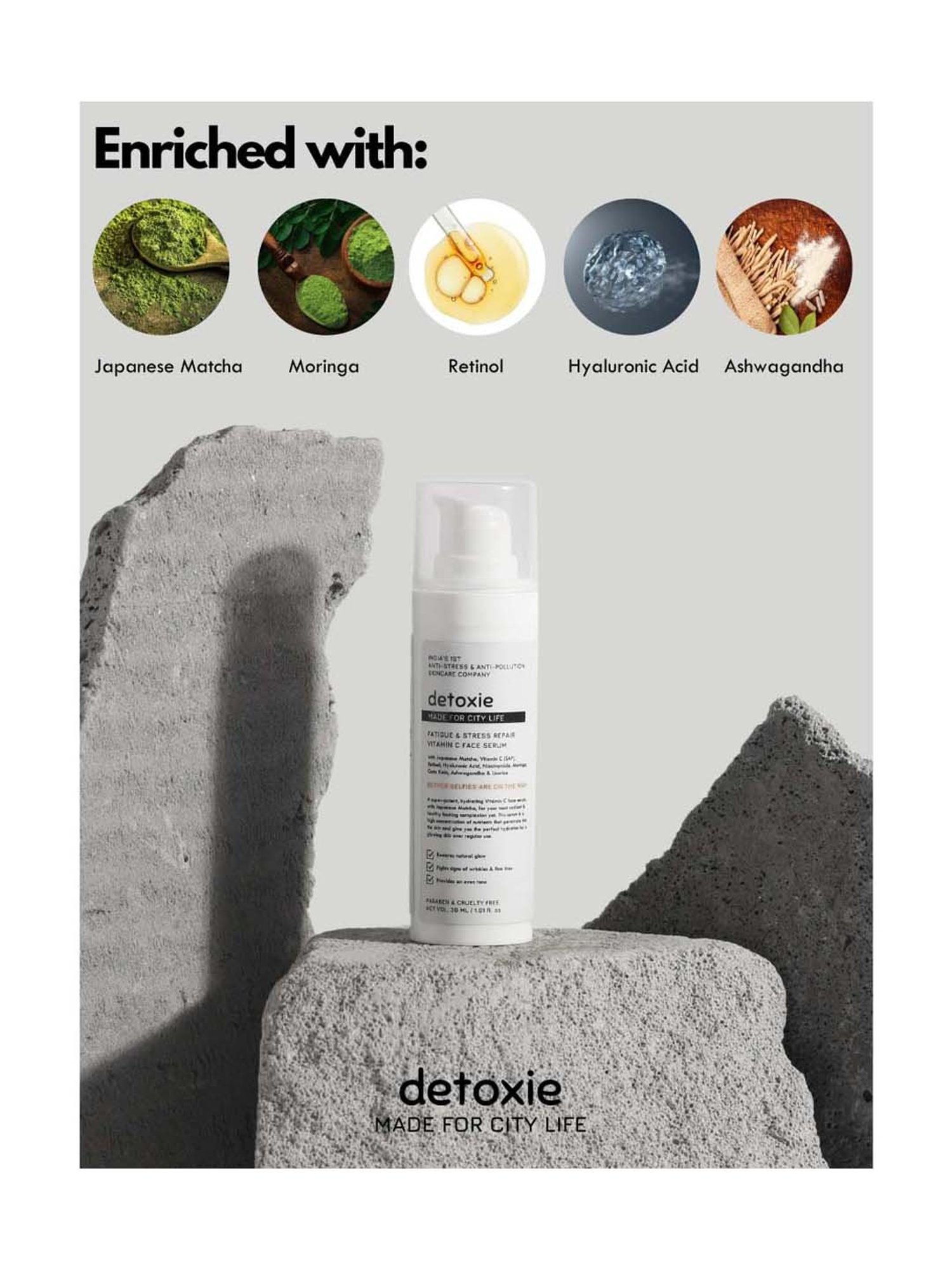 Detoxie Fatigue & Stress Repair Vitamin C Face Serum - 30 ml