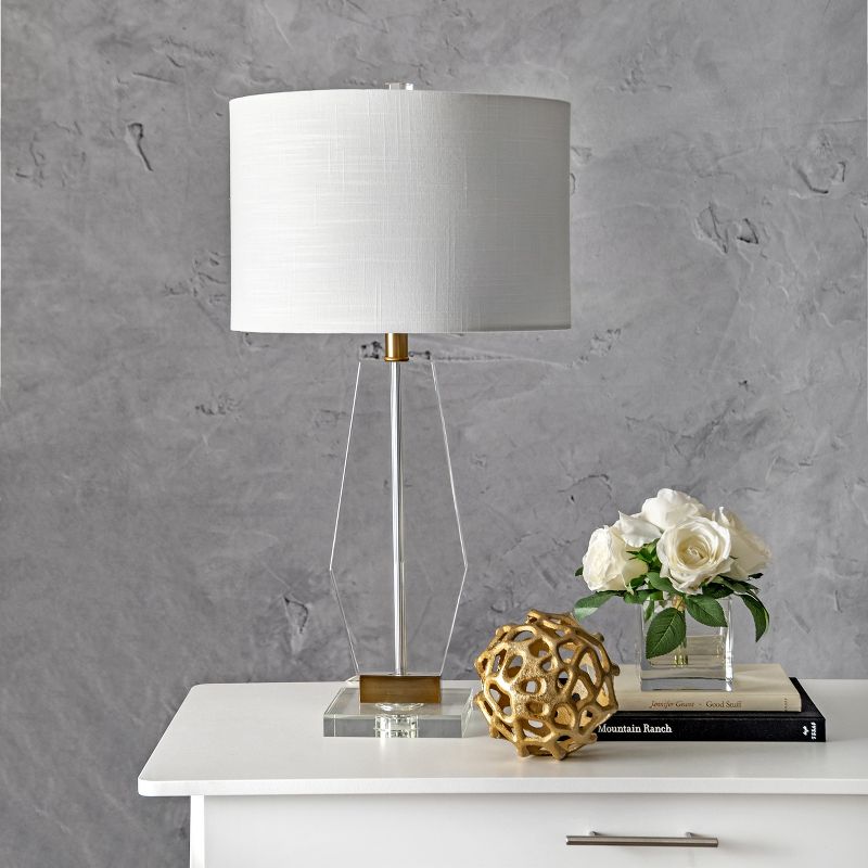 nuLOOM Providence Crystal 29" Table Lamp Lighting - Brass 29" H x 15" W x 15" D