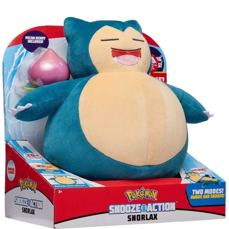 Pokemon- Feature Plush (Snooze Action) - Snorlax