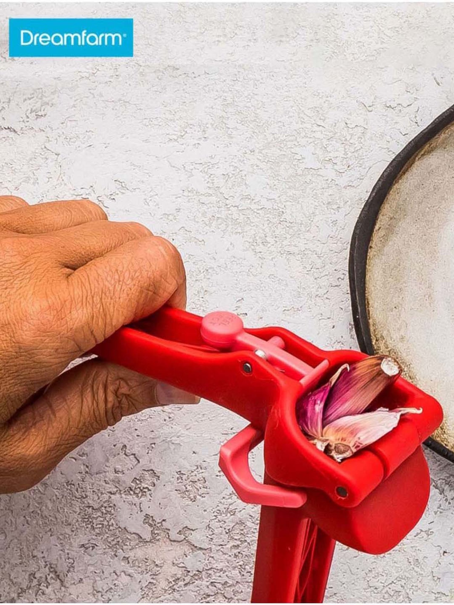 Dreamfarm Red Medium Garlic Press With Ejector
