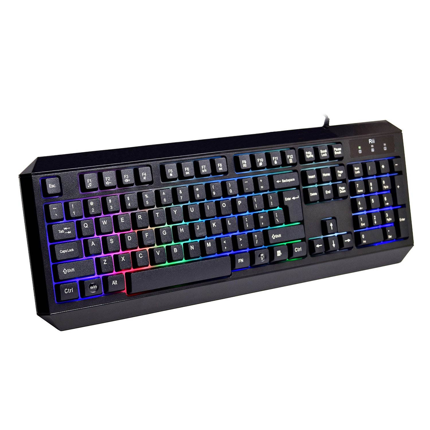 Rii RK300 LED Backlit Gaming Keyboard (7 Color Backlit)
