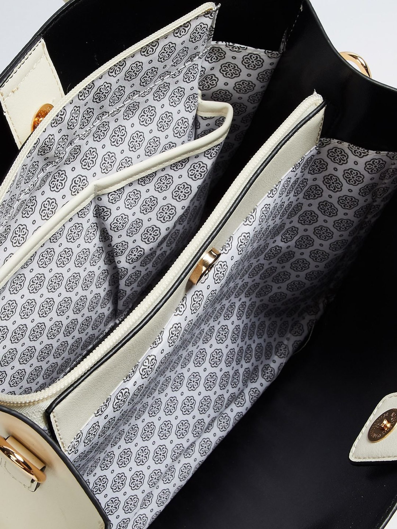 Code by Lifestyle Off White Tote Bag