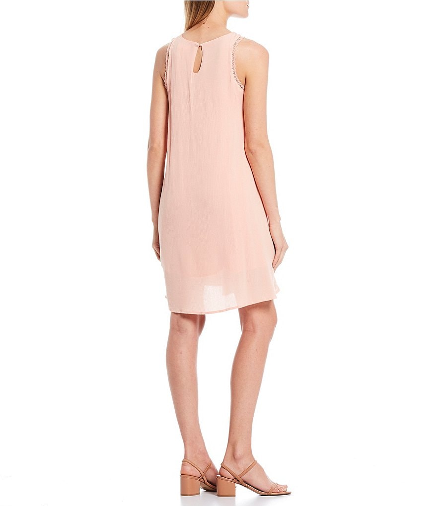 Coco + Jaimeson&trade; Sleeveless Crochet Embroidered Swing Dress