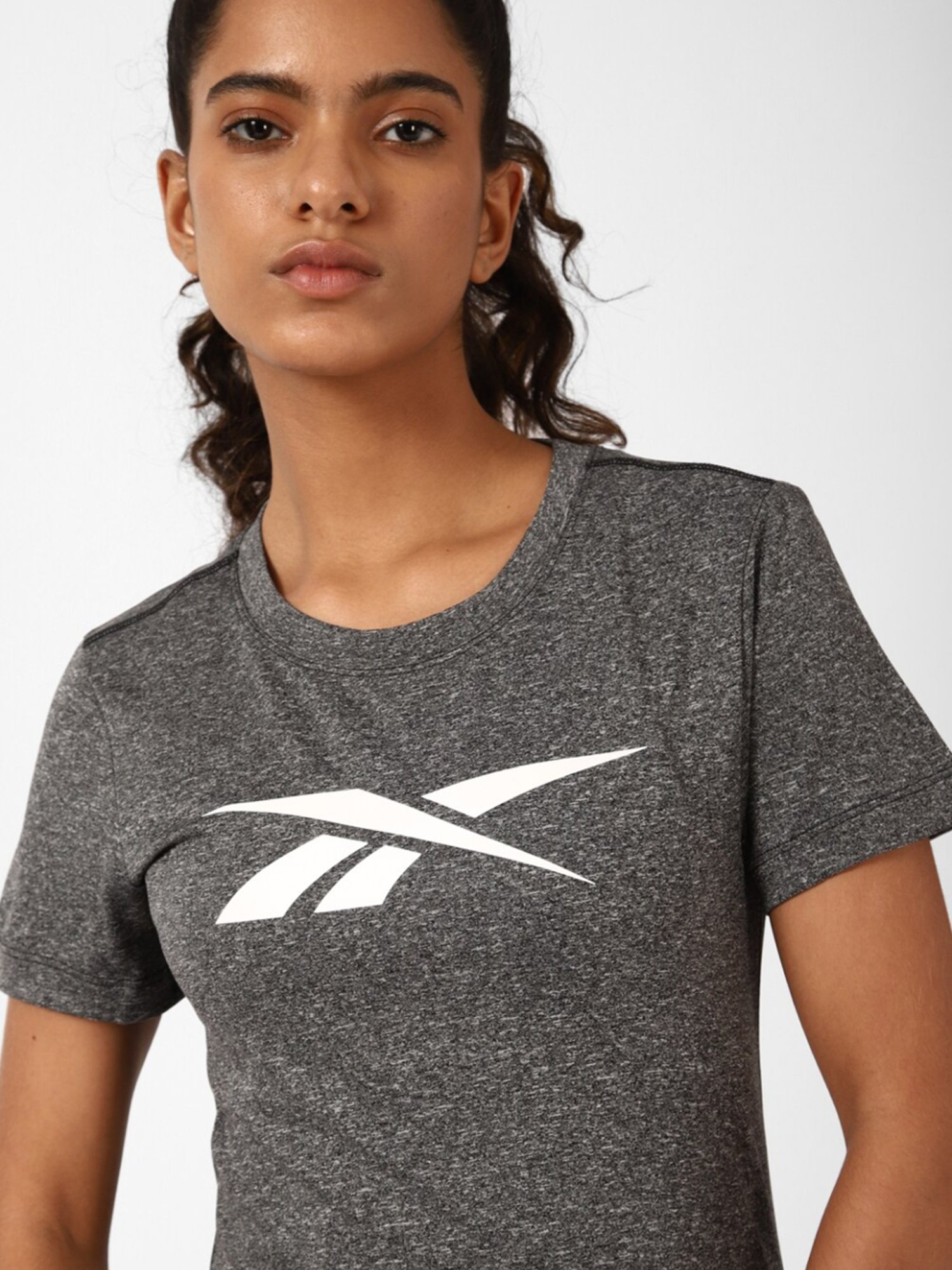 Reebok Grey Printed T-Shirt