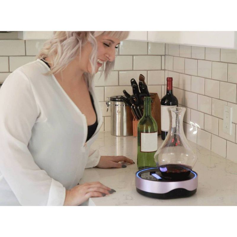 WAKE UP WINE Pro S 750ml Glass Bluetooth Decanter & Electronic Decanting Base