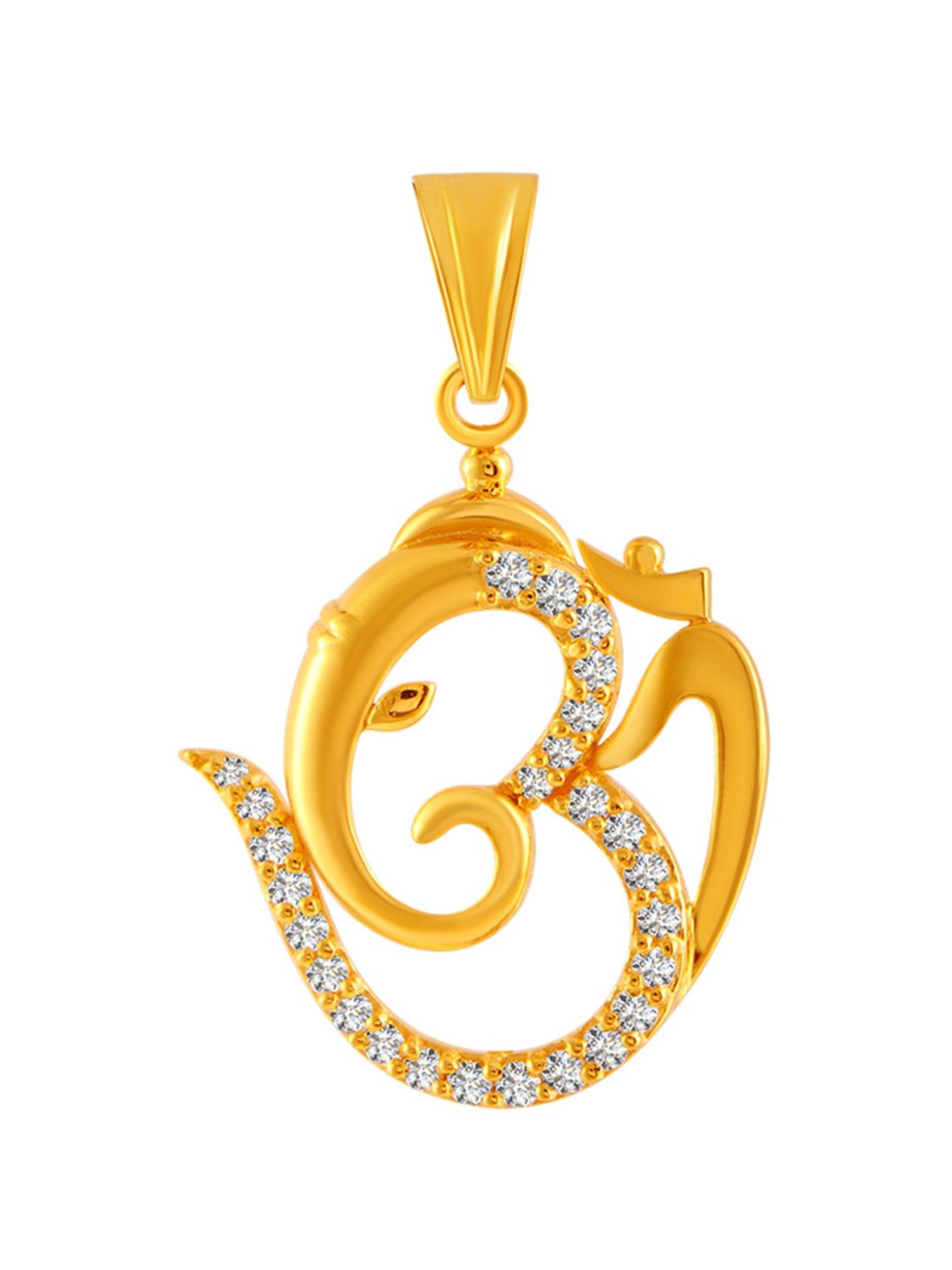 CKC Sacred Rudraksha Gold Pendant: Single Loop Elegance