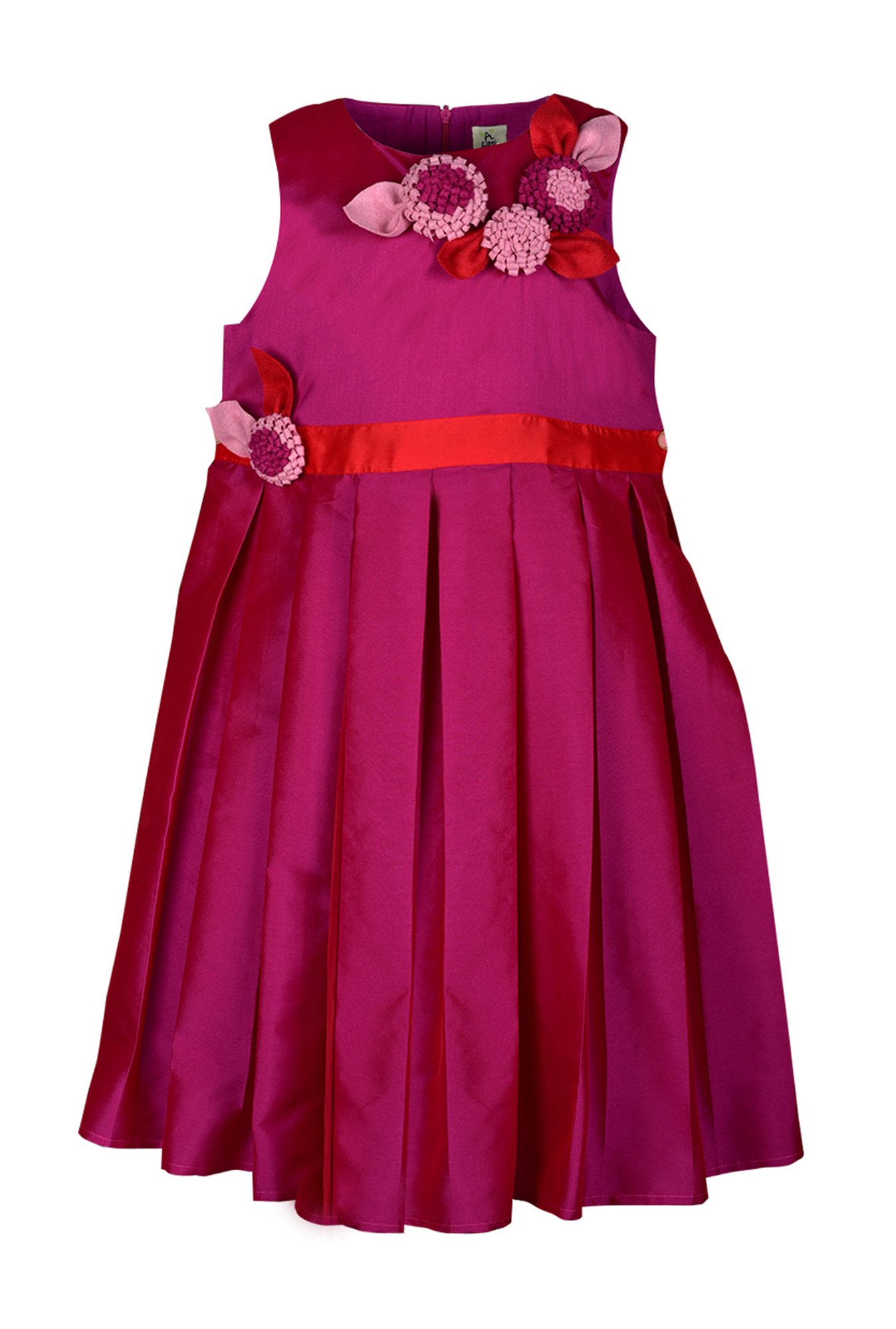 A Little Fable Kids Pink Applique Dress