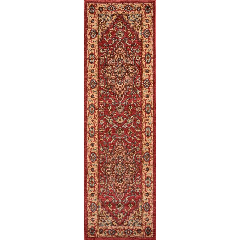 2'3"X7'6" Medallion Runner Red - Momeni