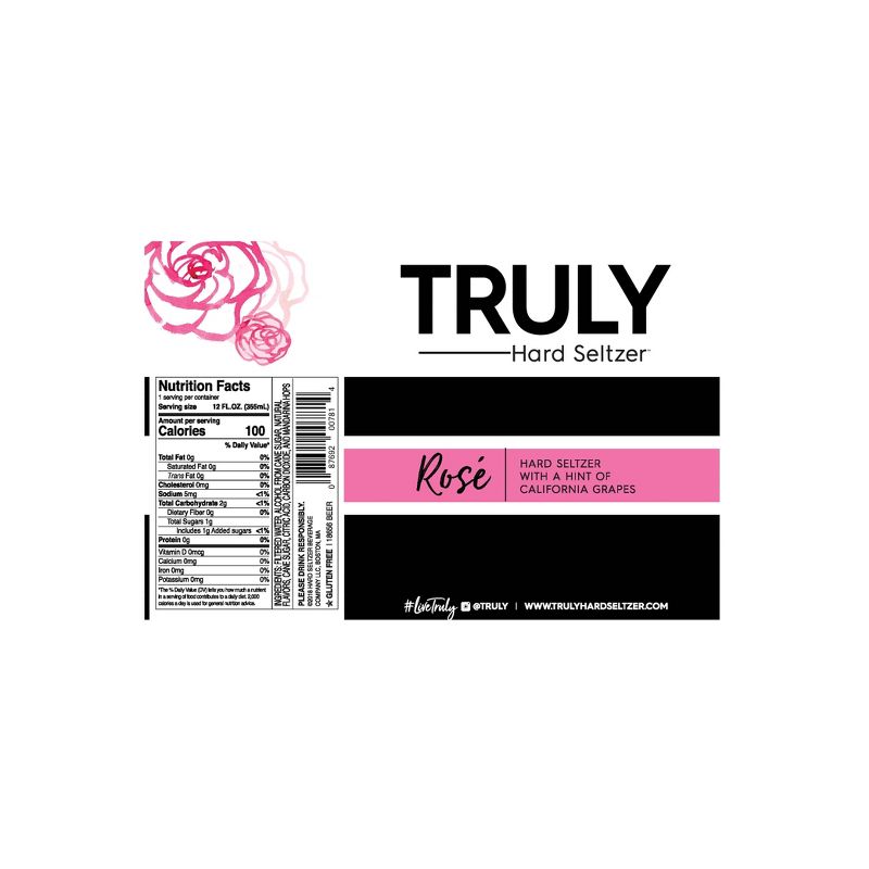 Truly Rosé Hard Seltzer - 6pk/12 fl oz Slim Cans