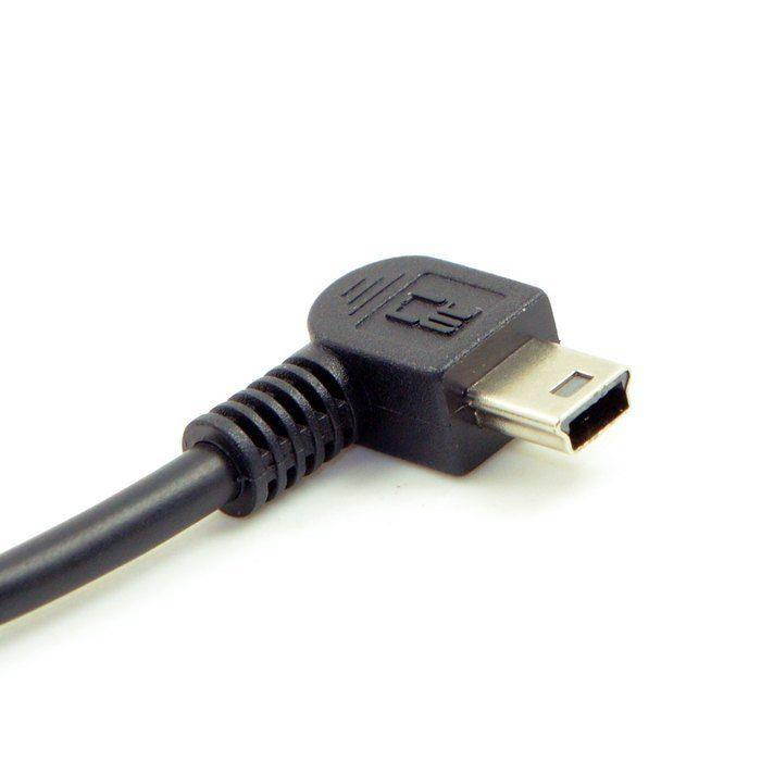 2pcs Right Angled 90 D Mini USB Male to Mini USB 5pin Male Data Charge Cable